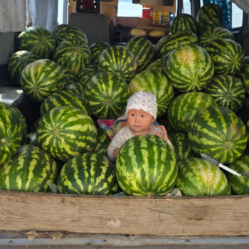 wieś w Kirgistanie